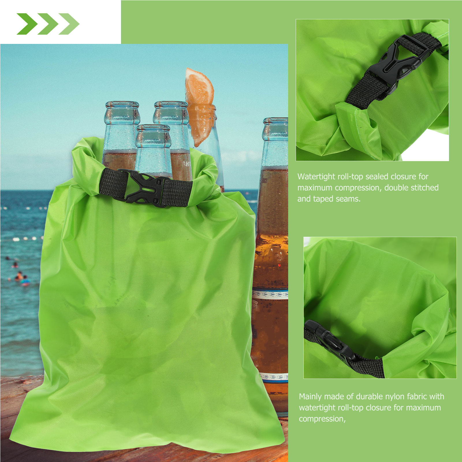 Fishing Kayak Storage Bag - 3 قطع من الأكياس الجافة المقاومة