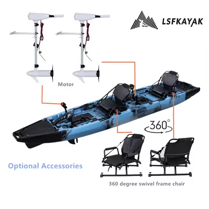 كاياك صيد مزدوج جديد LSF 2025  - مراجعة Fishing Kayak Pedal Drive وسعره